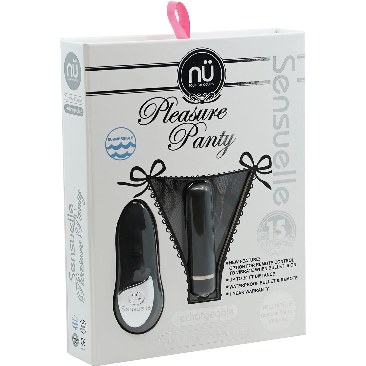 15-Function Remote Control Pleasure Panty With Vibrating Silicone Bullet By Nu Sensuelle - Black - Image 2
