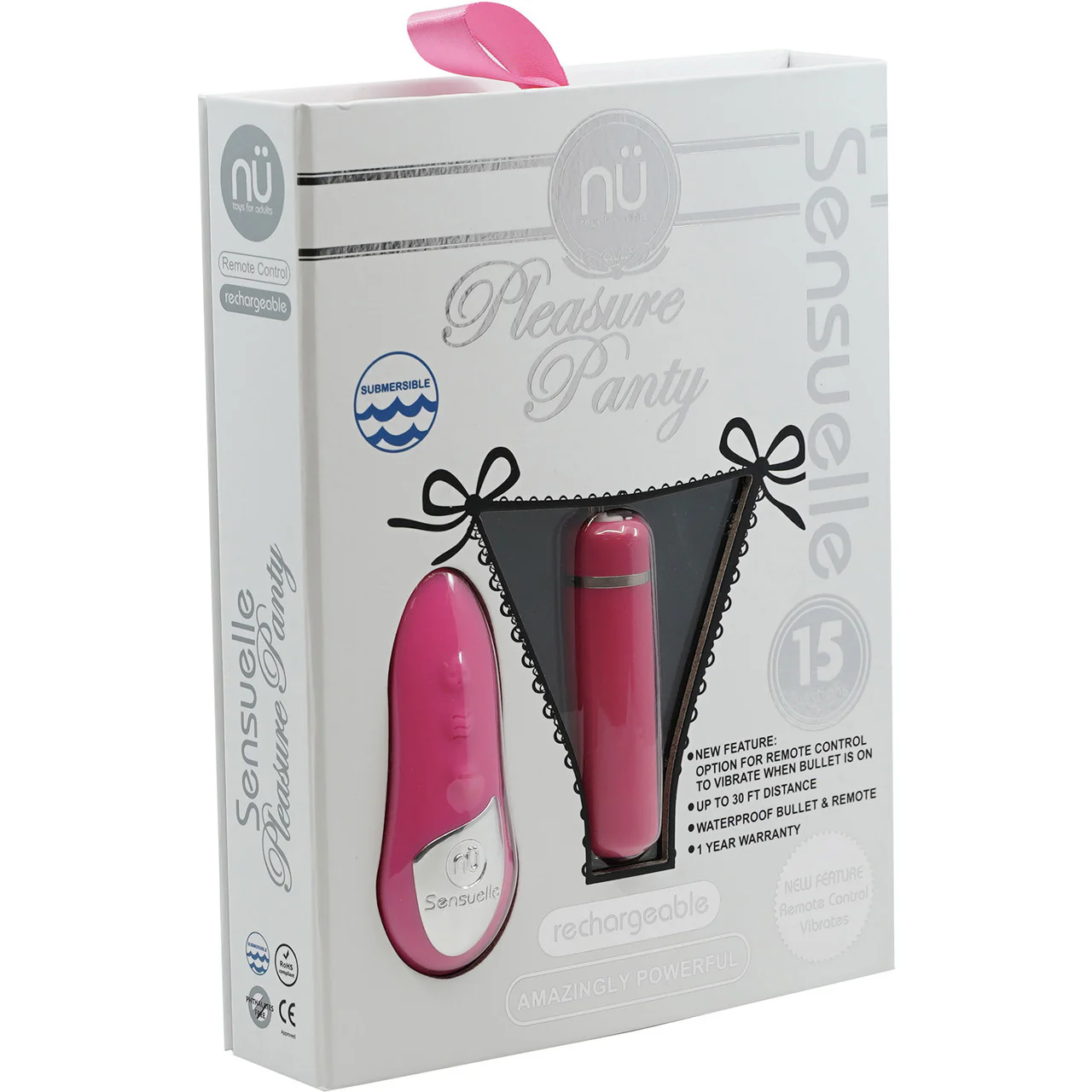 15-Function Remote Control Pleasure Panty With Vibrating Silicone Bullet By Nu Sensuelle - Pink - Image 2