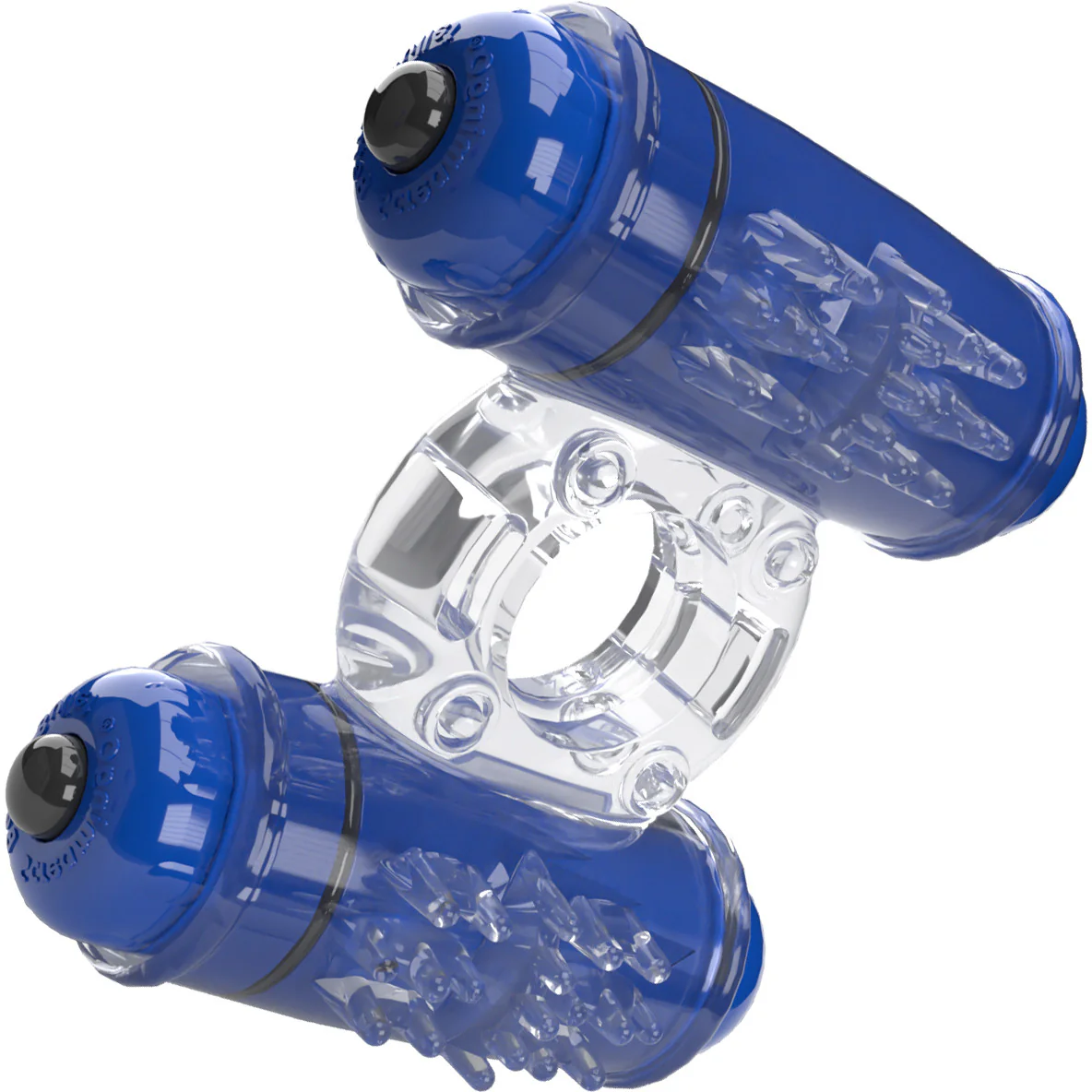 4B Double Wammy Dual Motor Vibrating Cock Ring By Screaming O - Blueberry - Image 2