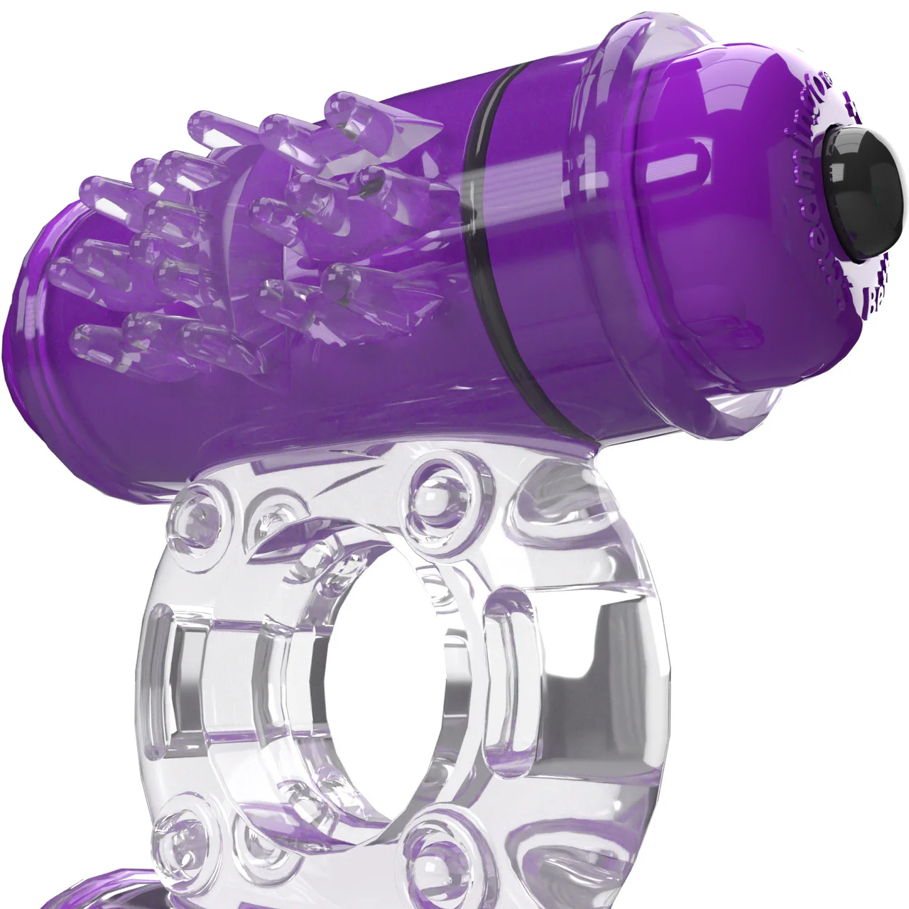 4B Double Wammy Dual Motor Vibrating Cock Ring By Screaming O - Grape - Image 3