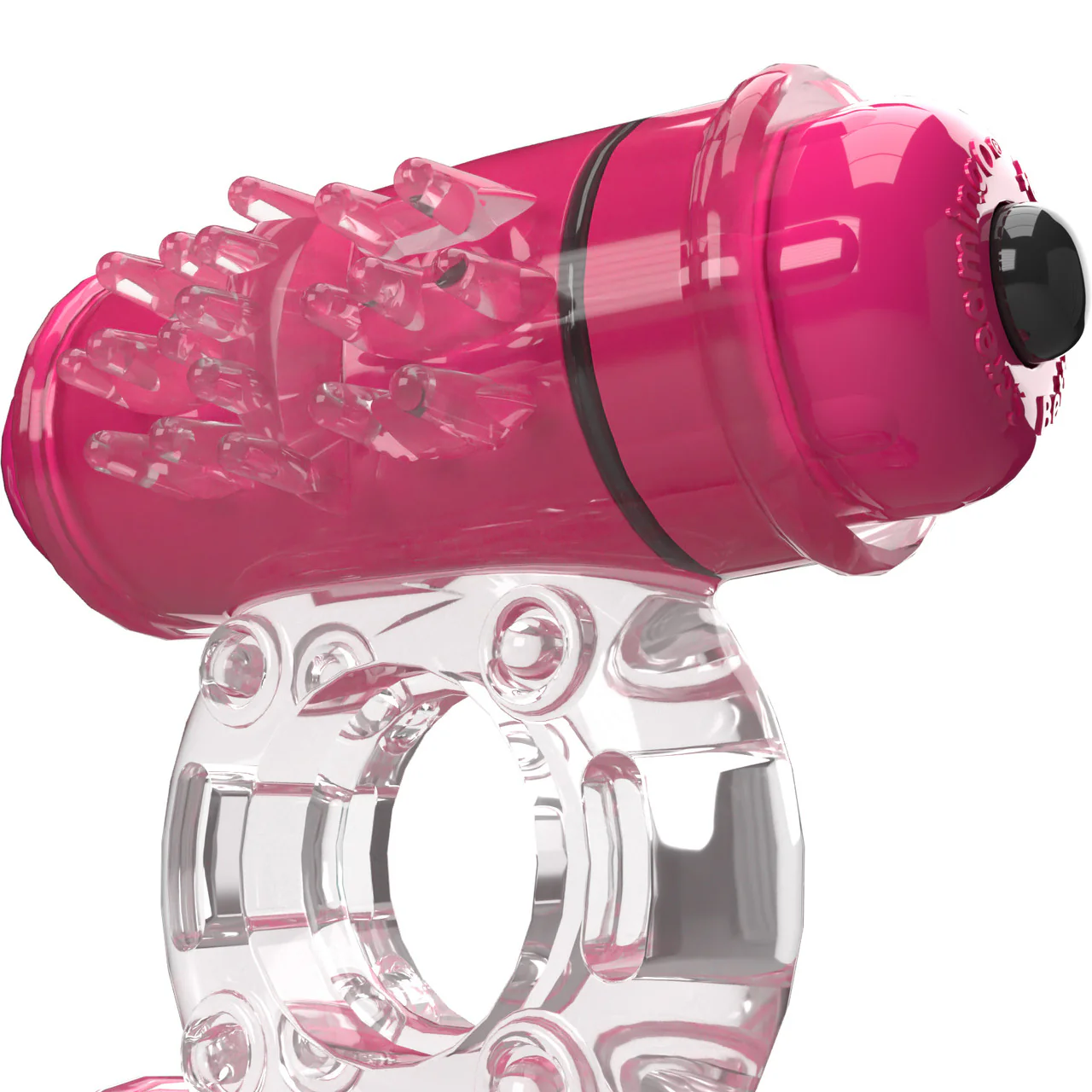 4B Double Wammy Dual Motor Vibrating Cock Ring By Screaming O - Strawberry - Image 3