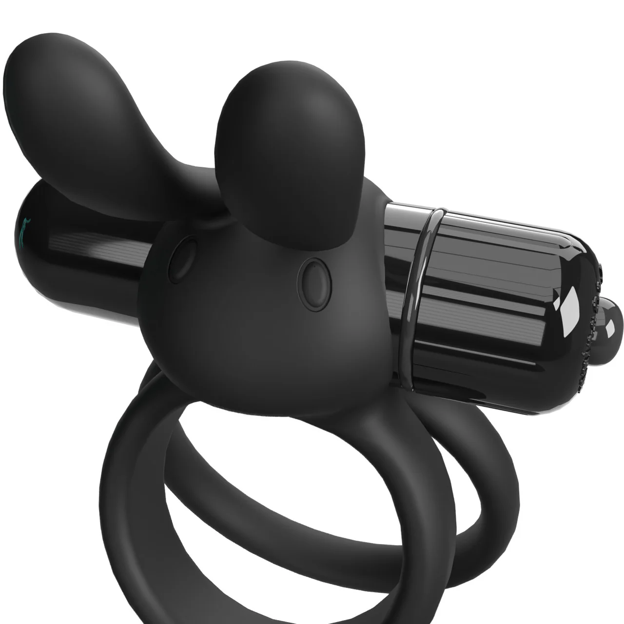 4T Ohare XL Vibrating Silicone Cock Ring By Screaming O - Black - Image 3