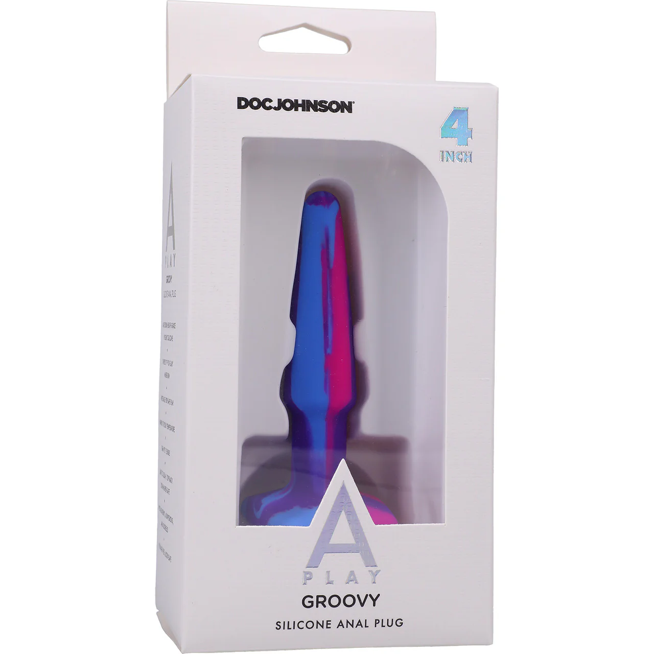 A-Play Groovy Silicone 4" Anal Plug By Doc Johnson - Berry - Image 3