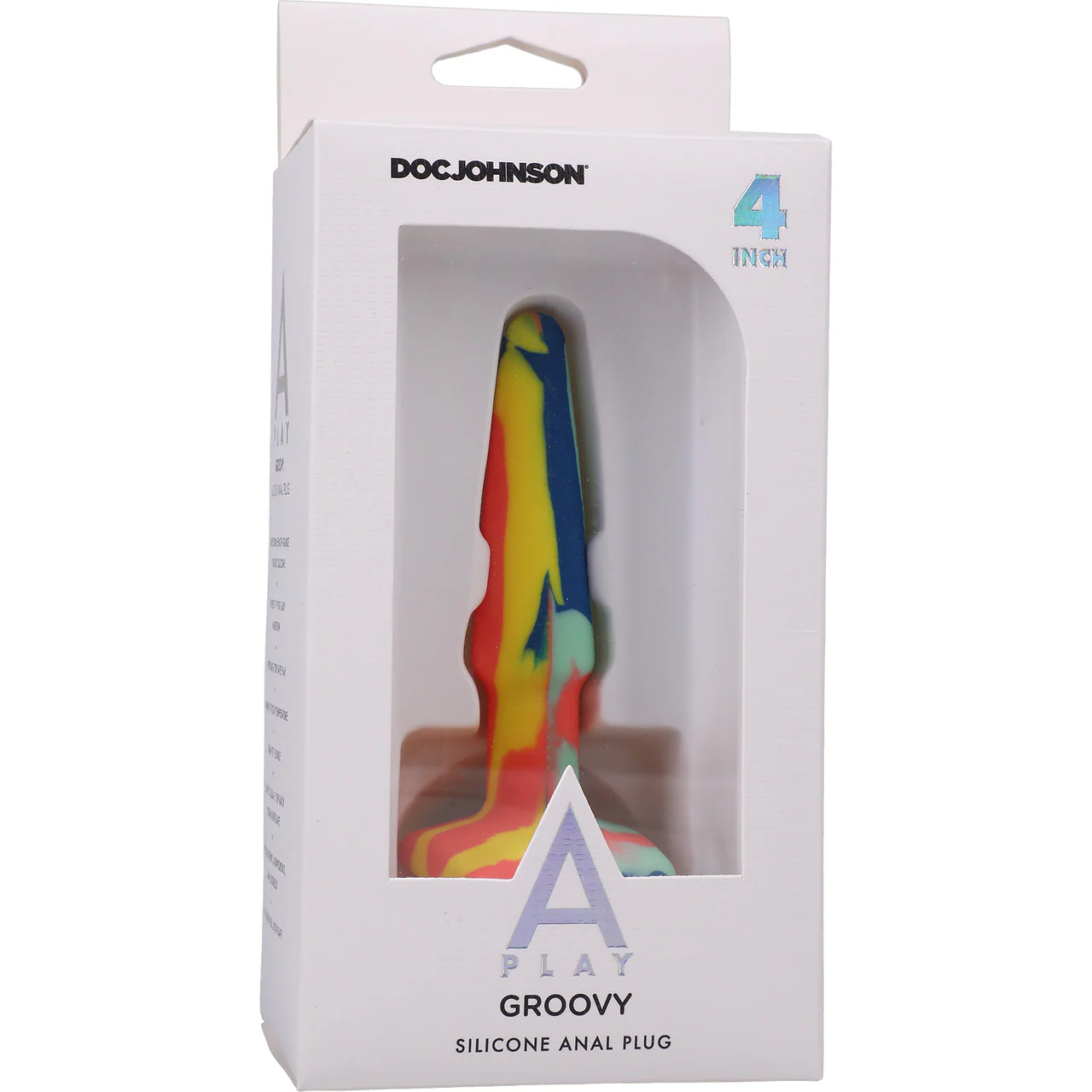 A-Play Groovy Silicone 4" Anal Plug By Doc Johnson - Sunrise - Image 3