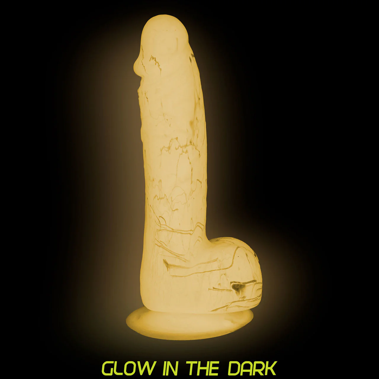Addiction - Brandon 7.5" Glow In The Dark Silicone Suction Cup Dildo With Balls - Pink - Image 5