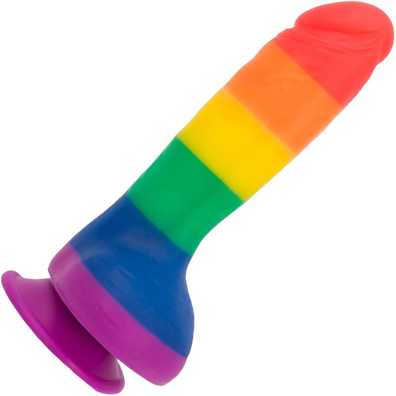 Addiction - Justin 8" Silicone Suction Cup Dildo With Balls - Pride - Image 4