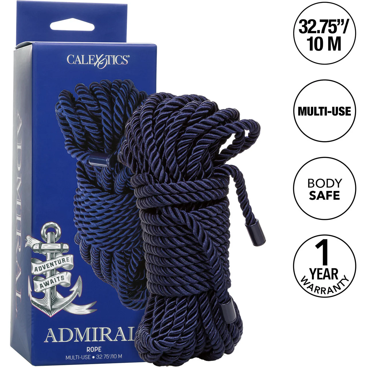 Admiral 32.75 Foot Rope By CalExotics - Blue - Image 2