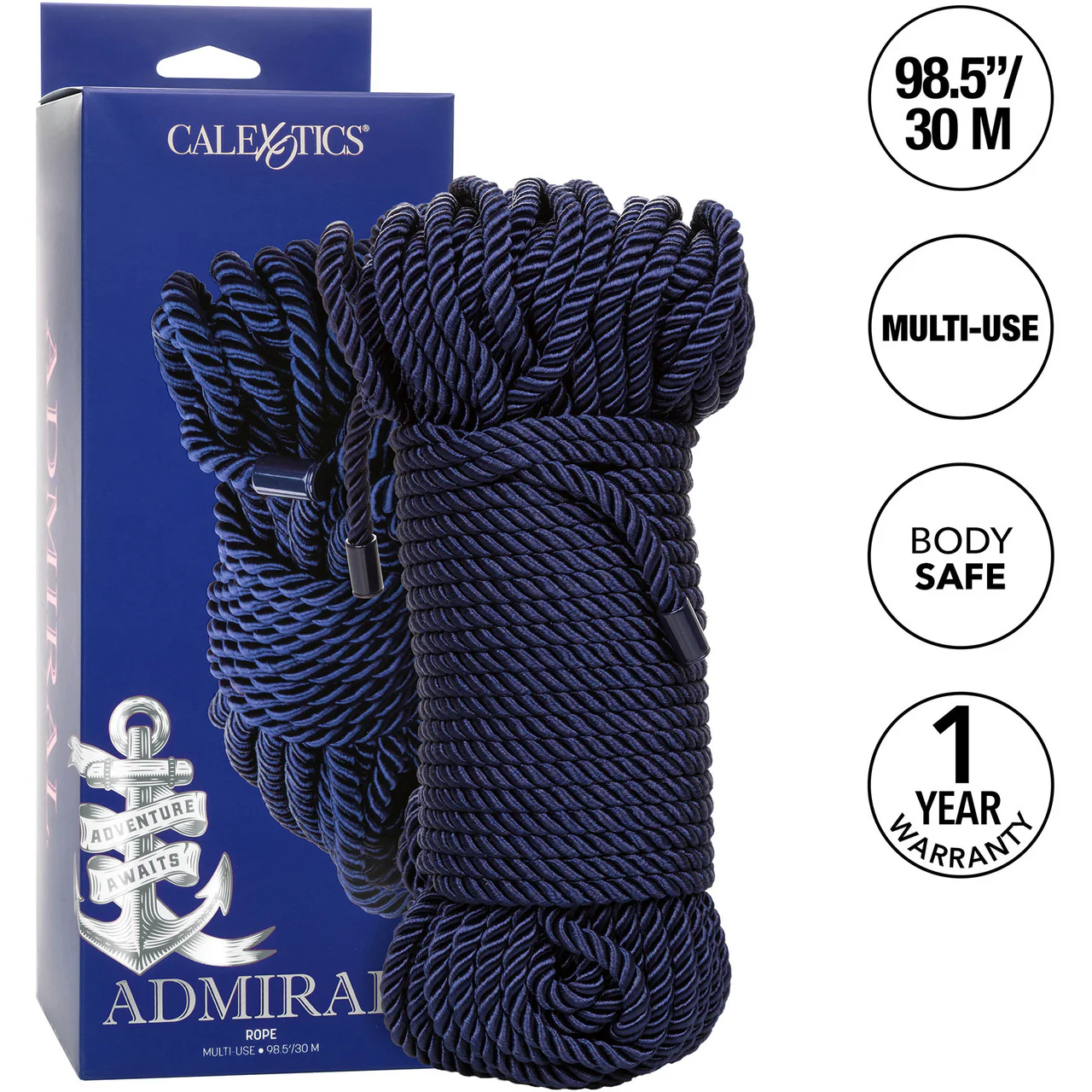 Admiral 98.5 Foot Rope By CalExotics - Blue - Image 2