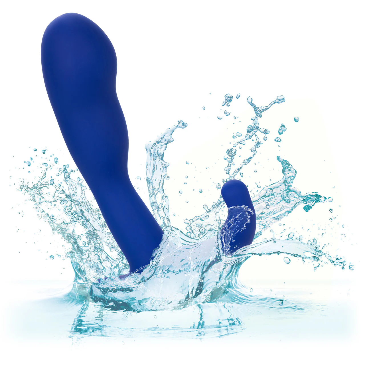 Admiral Advanced Prostate Vibrating Silicone Curved Probe By CalExotics - Blue - Image 7