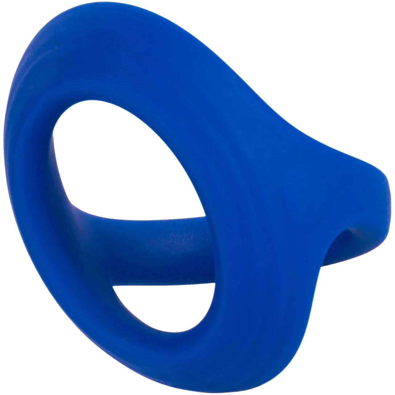 Admiral Cock & Ball Silicone Dual Cock Ring By CalExotics - Blue - Image 10