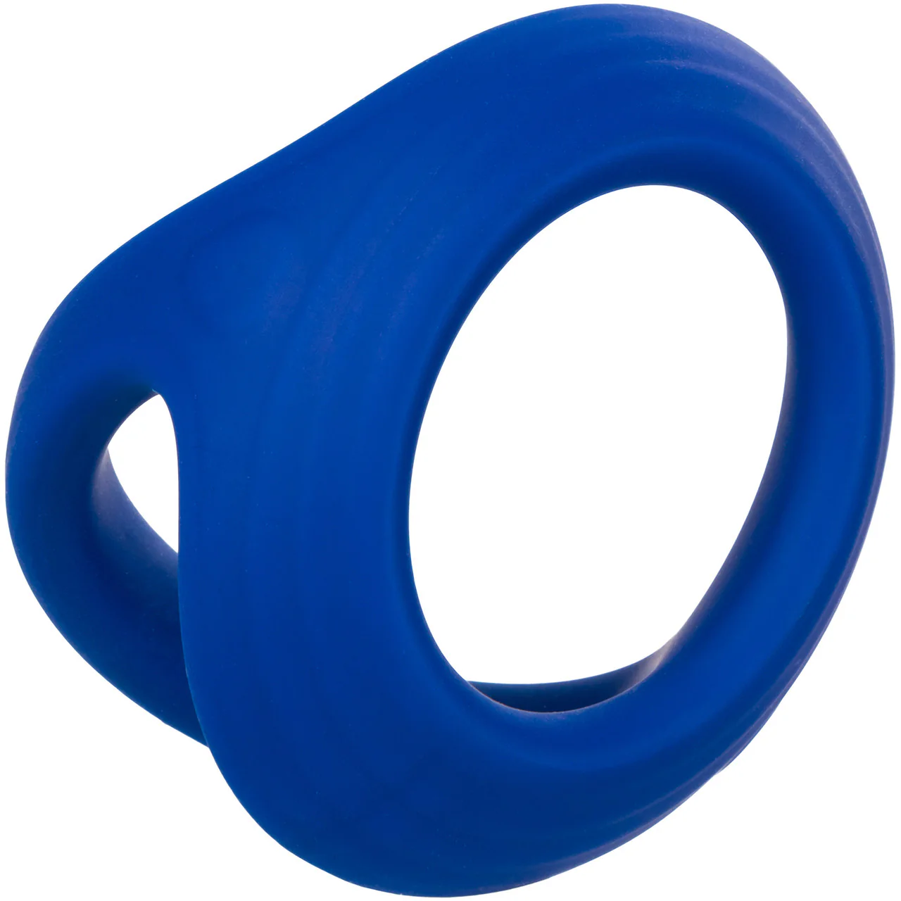 Admiral Cock & Ball Silicone Dual Cock Ring By CalExotics - Blue - Image 8