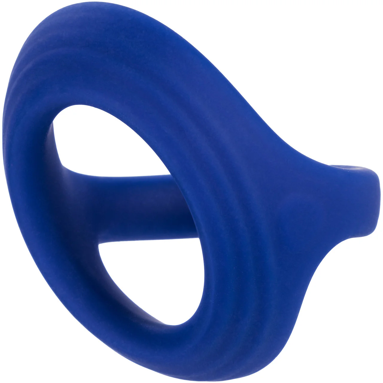Admiral Cock & Ball Silicone Dual Cock Ring By CalExotics - Blue - Image 9