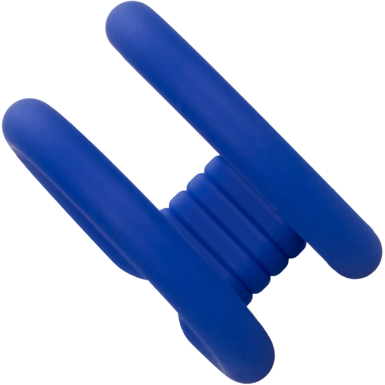 Admiral Dual Silicone Cock Cage & Ring By CalExotics - Blue - Image 3