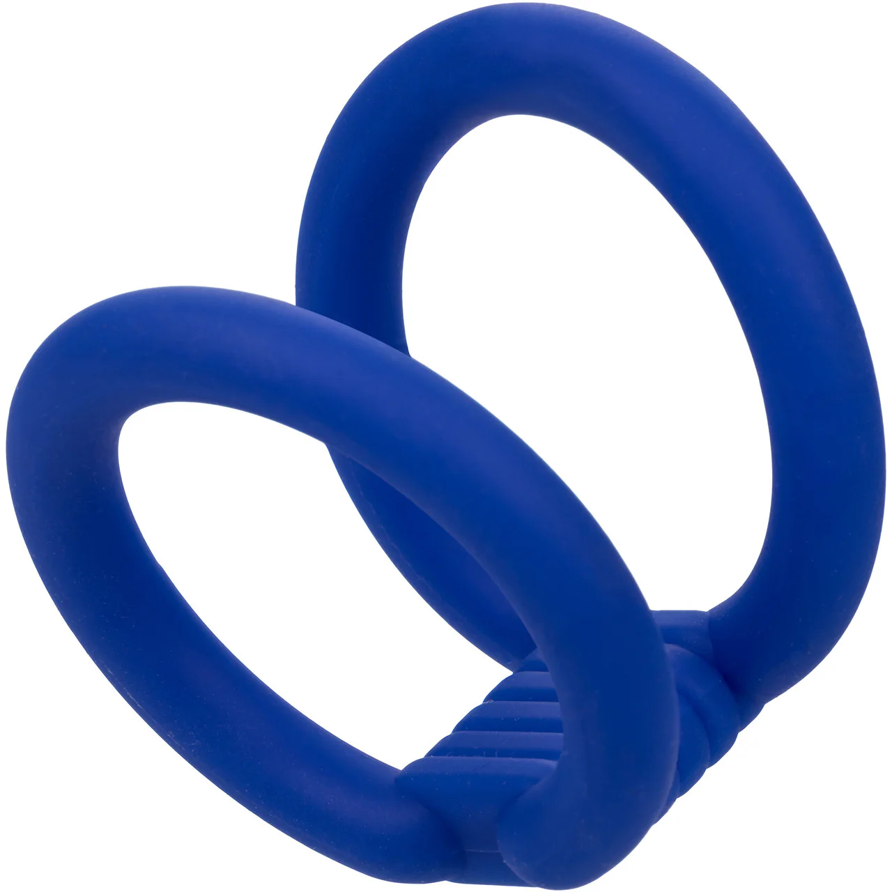 Admiral Dual Silicone Cock Cage & Ring By CalExotics - Blue - Image 4