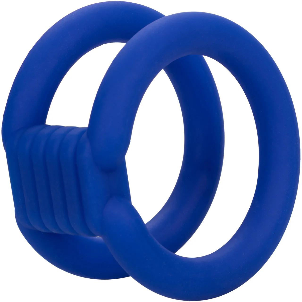 Admiral Dual Silicone Cock Cage & Ring By CalExotics - Blue - Image 7