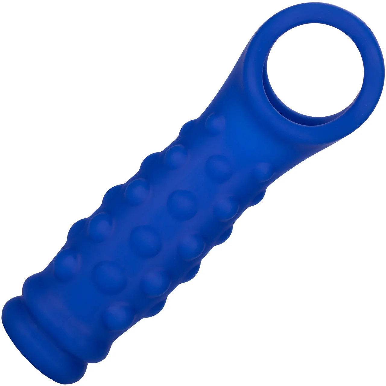 Admiral Liquid Silicone Beaded Penis Extension By CalExotics - Blue - Image 3