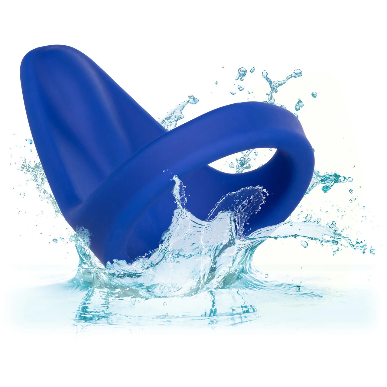 Admiral Liquid Silicone Rechargeable Waterproof Vibrating Perineum Massager & Cock Ring By CalExotics - Blue - Image 11