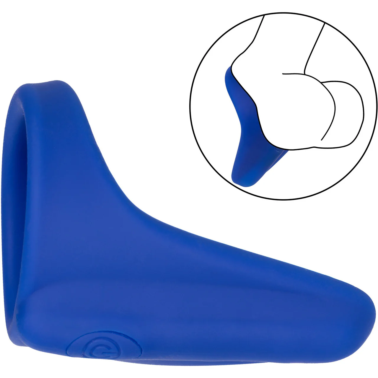 Admiral Liquid Silicone Rechargeable Waterproof Vibrating Perineum Massager & Cock Ring By CalExotics - Blue - Image 12
