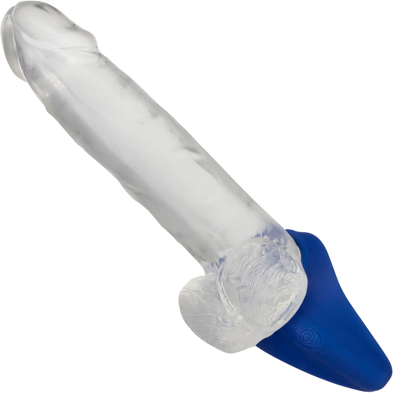 Admiral Liquid Silicone Rechargeable Waterproof Vibrating Perineum Massager & Cock Ring By CalExotics - Blue - Image 2
