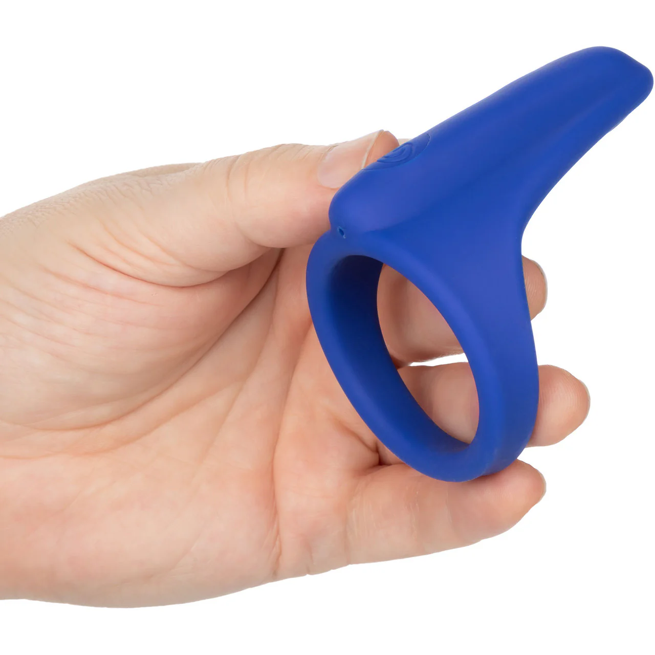 Admiral Liquid Silicone Rechargeable Waterproof Vibrating Perineum Massager & Cock Ring By CalExotics - Blue - Image 4