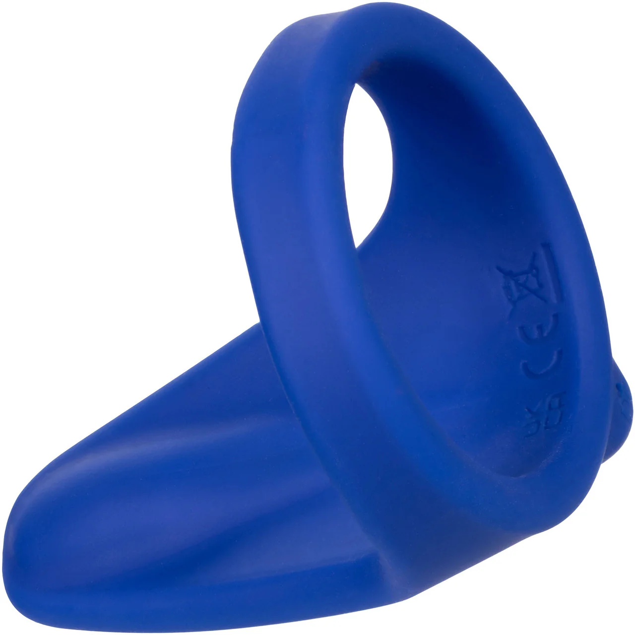 Admiral Liquid Silicone Rechargeable Waterproof Vibrating Perineum Massager & Cock Ring By CalExotics - Blue - Image 5