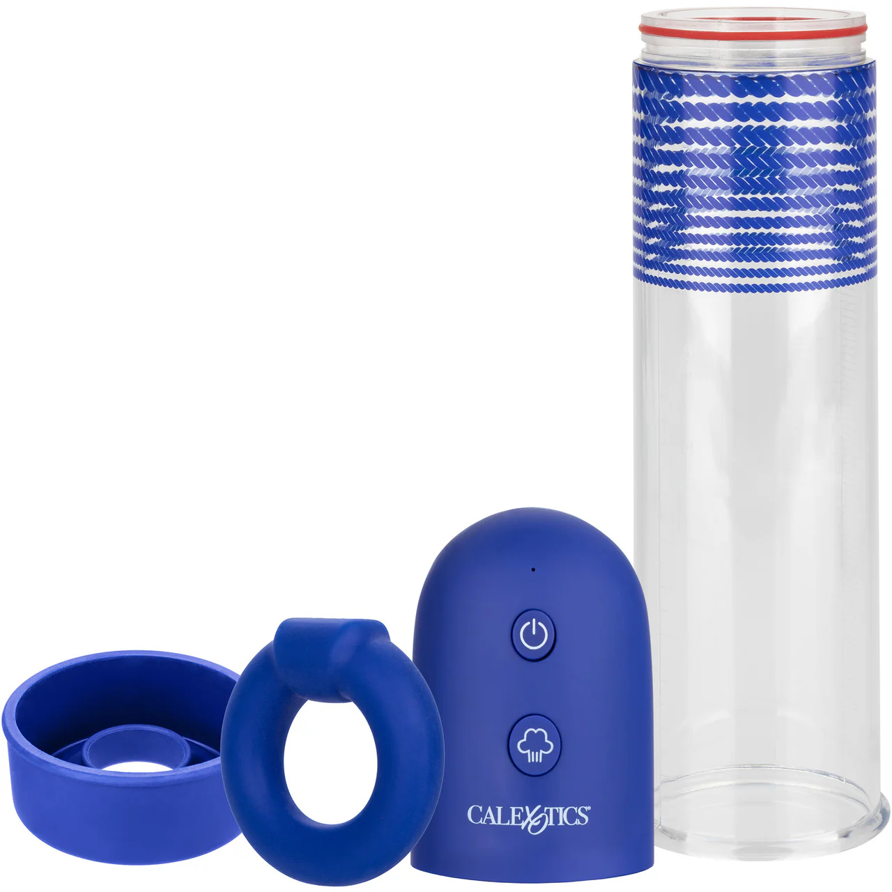 Admiral Rechargeable Rock Hard Penis Pump Kit By CalExotics - Blue - Image 2