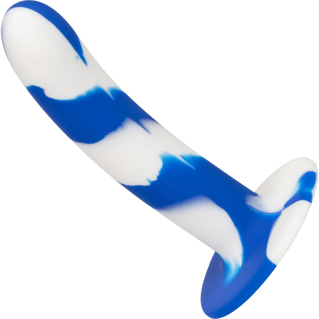 Admiral Swirl Probe 5.5" Silicone Suction Cup Dildo By CalExotics - Blue & White - Image 3