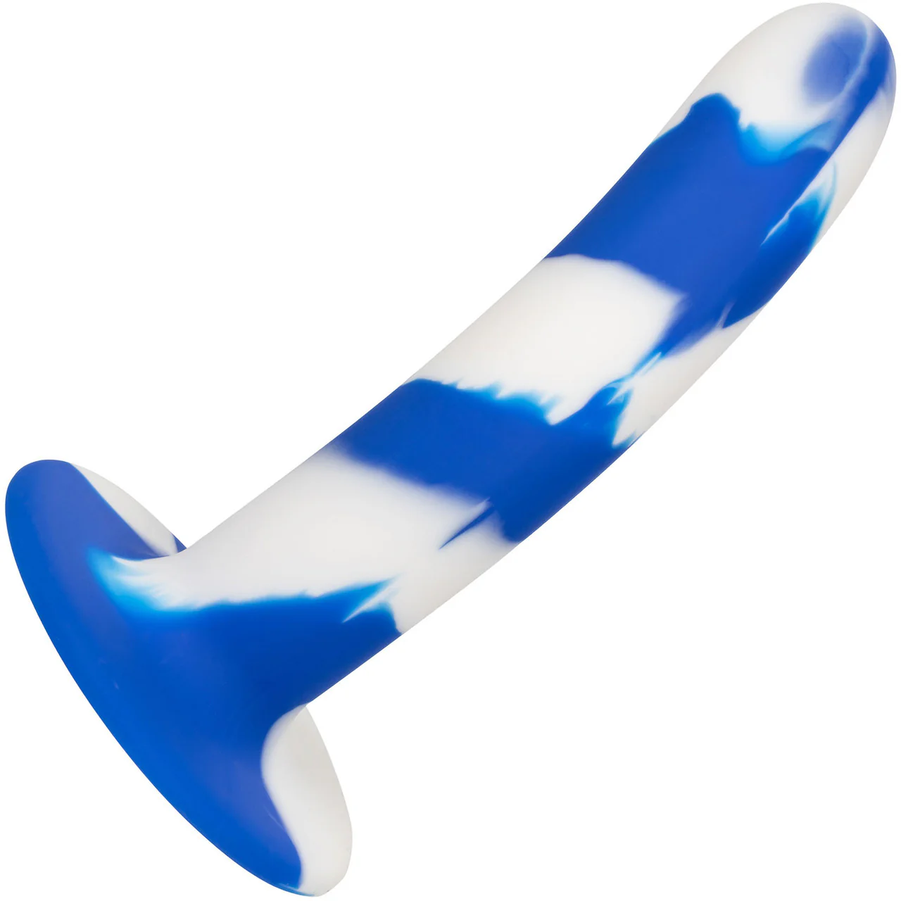 Admiral Swirl Probe 5.5" Silicone Suction Cup Dildo By CalExotics - Blue & White - Image 4