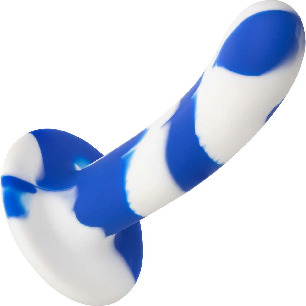 Admiral Swirl Probe 5.5" Silicone Suction Cup Dildo By CalExotics - Blue & White - Image 6