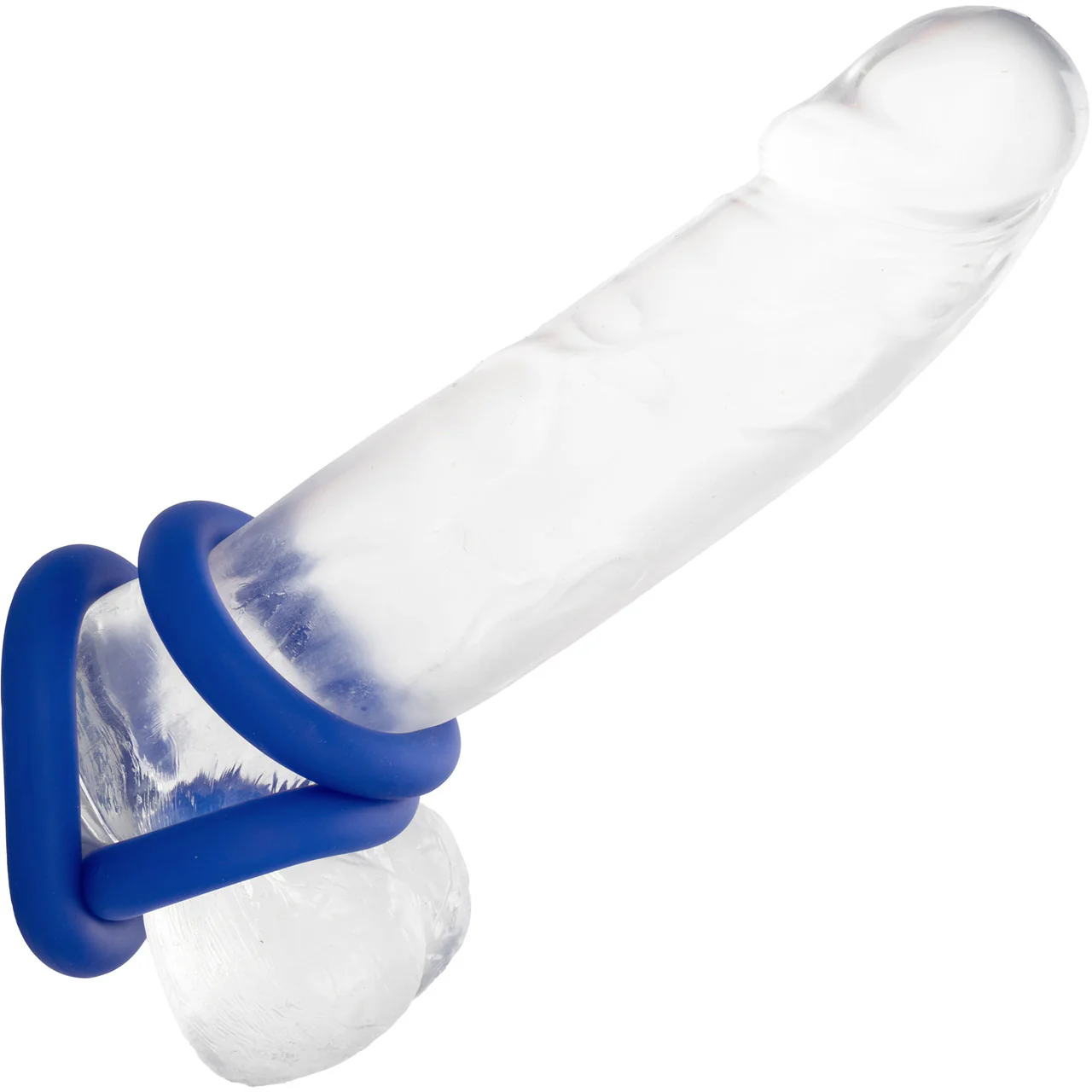 Admiral Universal Silicone 3-Piece Cock Ring Set By CalExotics - Blue - Image 2