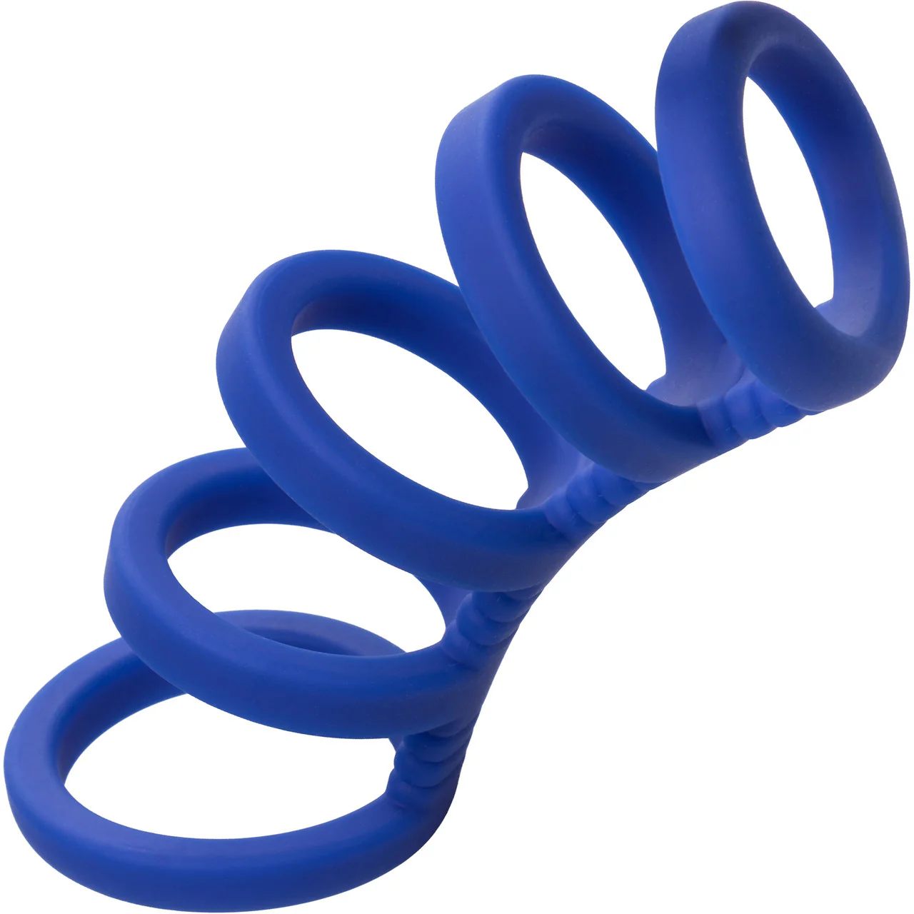 Admiral Xtreme Silicone Cock Cage & Ring By CalExotics - Blue - Image 4