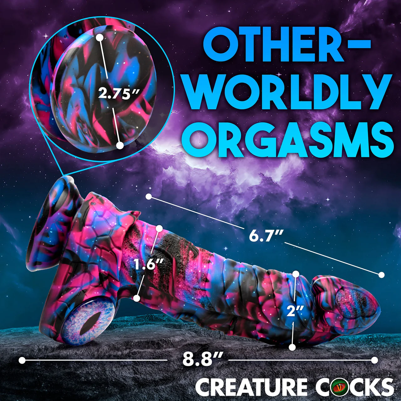 Alienoid 8.75" Silicone Suction Cup Dildo By Creature Cocks - Image 11