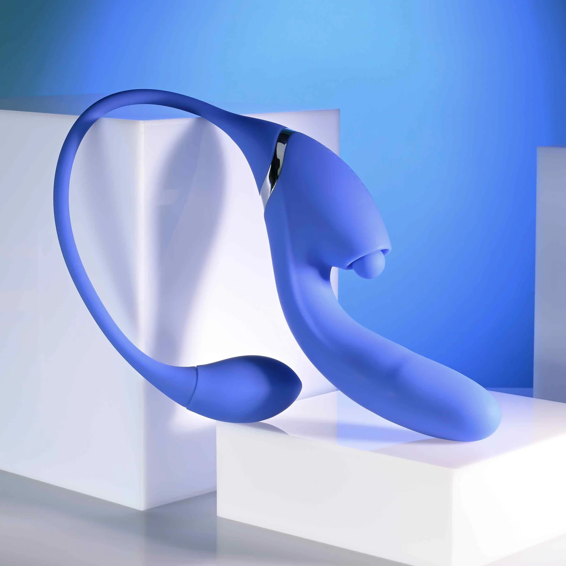 All In Rechargeable Silicone Triple Stimulation Vibrator By Evolved Novelties - Image 2