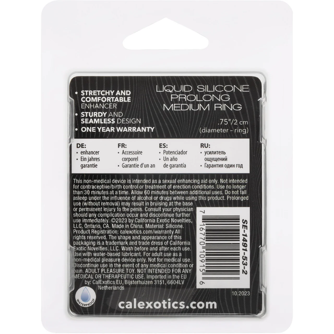 Alpha Glow In The Dark Liquid Silicone Prolong Medium Cock Ring By CalExotics - Orange - Image 8