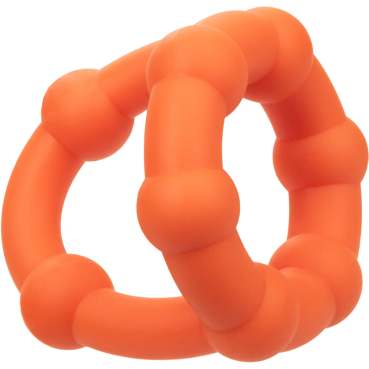 Alpha Liquid Silicone All Star Cock & Balls Ring By CalExotics - Orange - Image 9