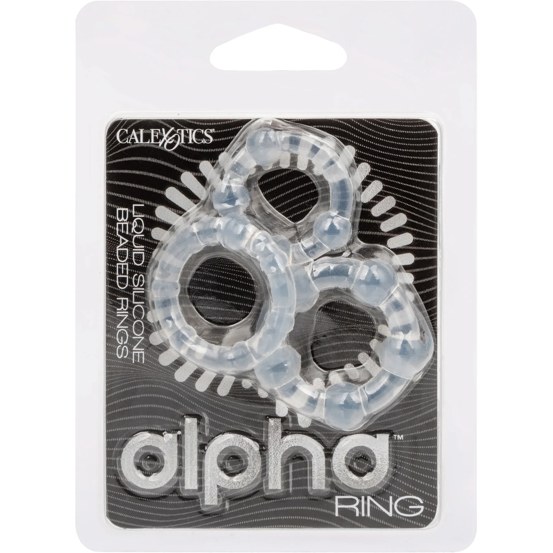 Alpha Liquid Silicone Beaded 3 Piece Cock Ring Set - Image 4