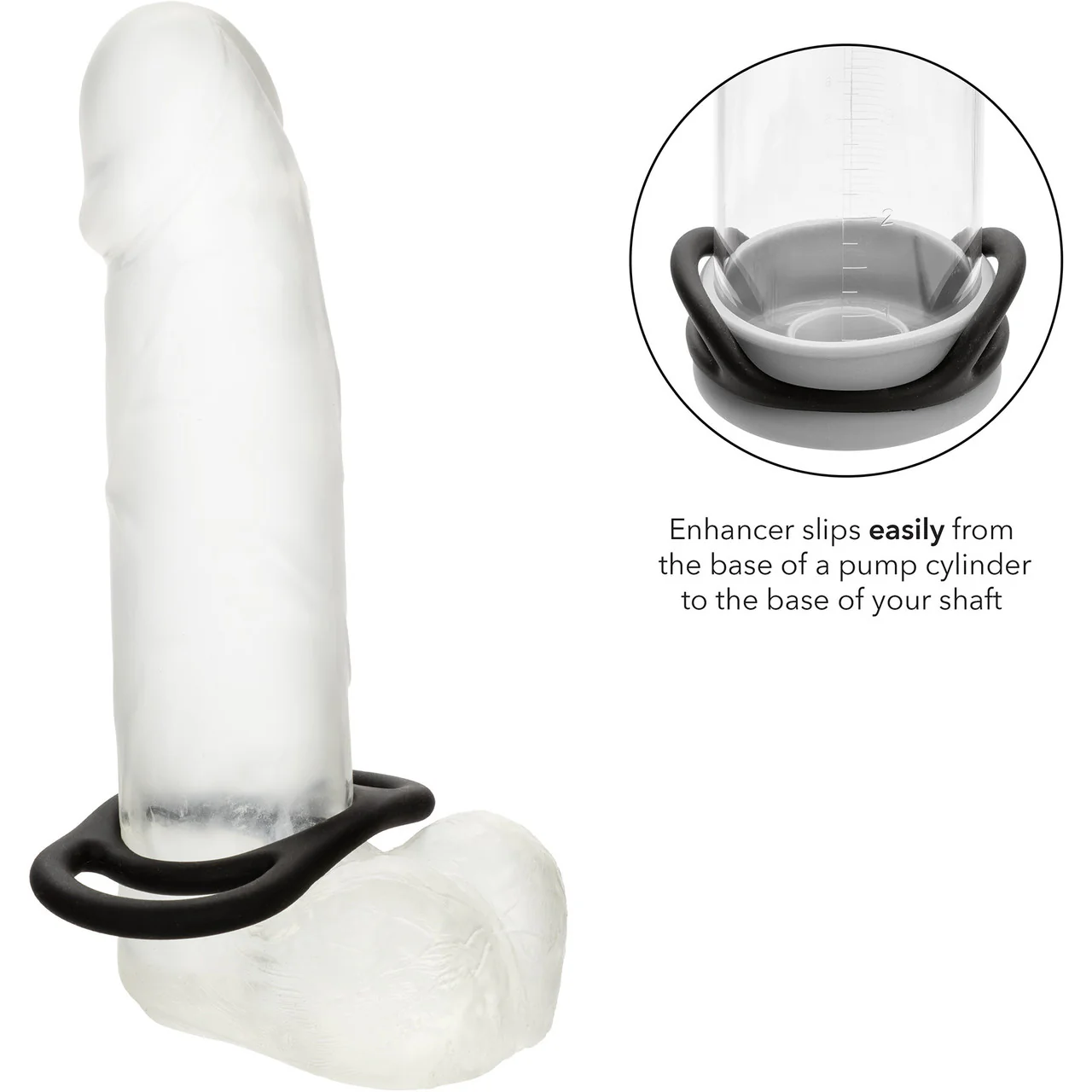 Alpha Liquid Silicone Commander Cock Ring By CalExotics - Black - Image 2