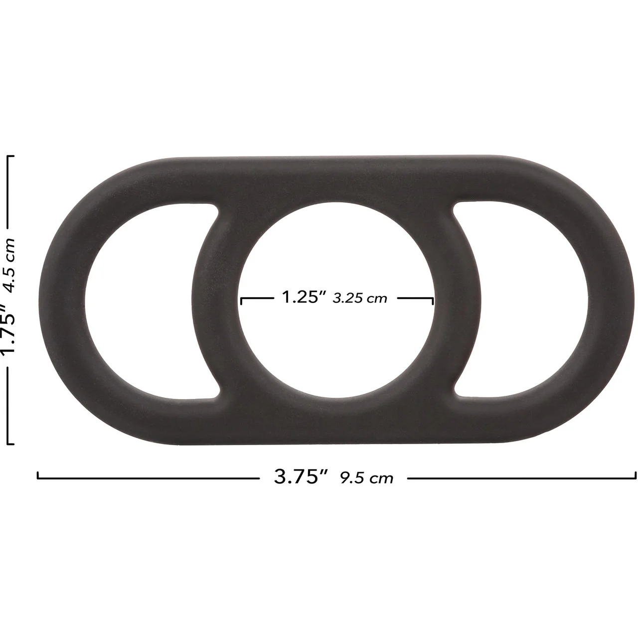 Alpha Liquid Silicone Commander Cock Ring By CalExotics - Black - Image 6