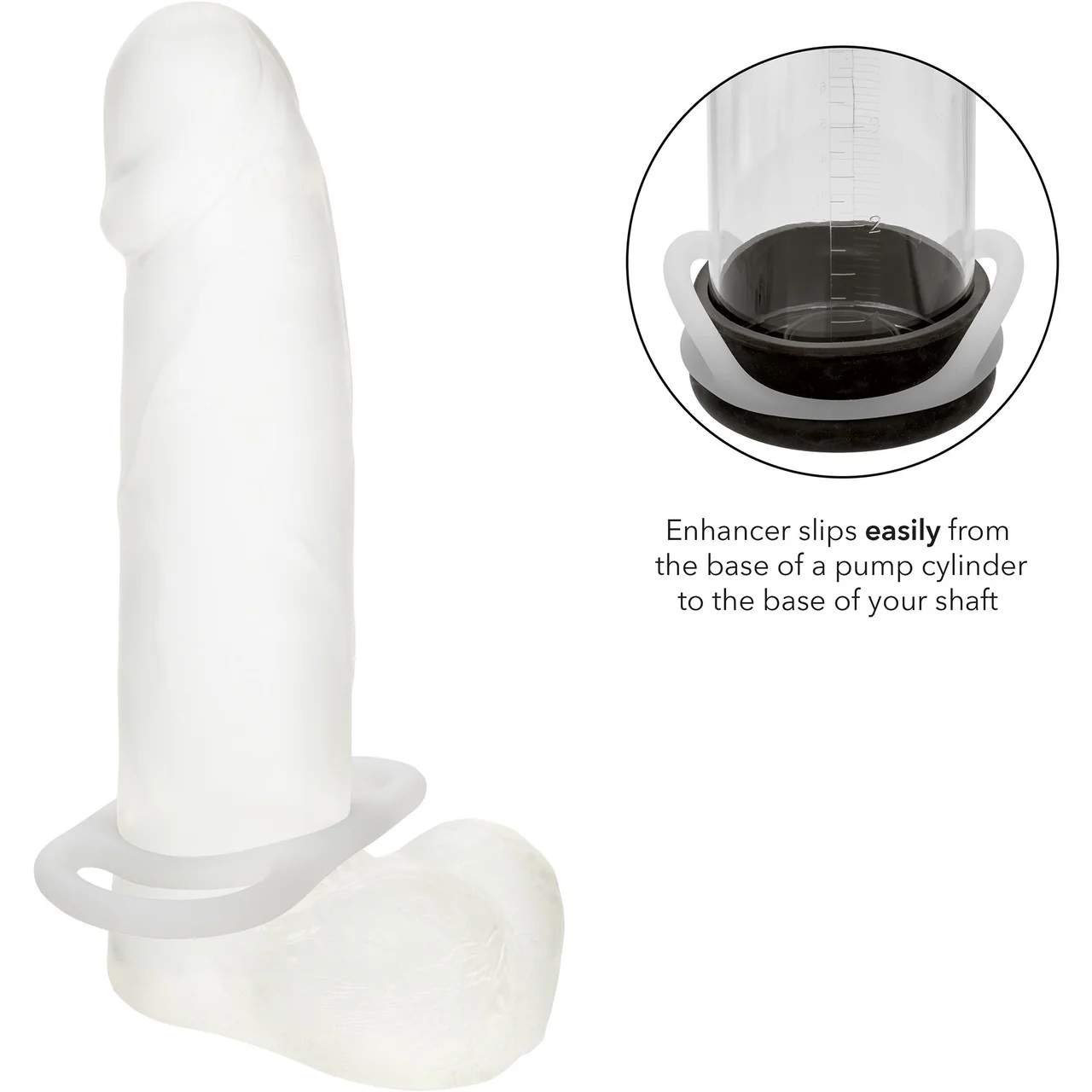 Alpha Liquid Silicone Commander Cock Ring By CalExotics - Natural - Image 2