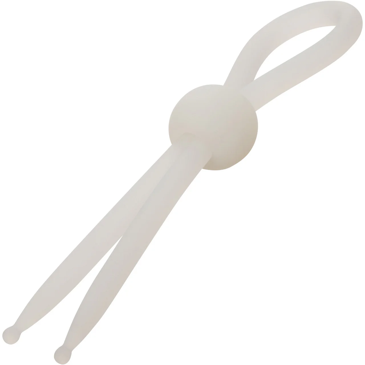 Alpha Liquid Silicone Lasso Cock Ring By CalExotics - Natural - Image 3