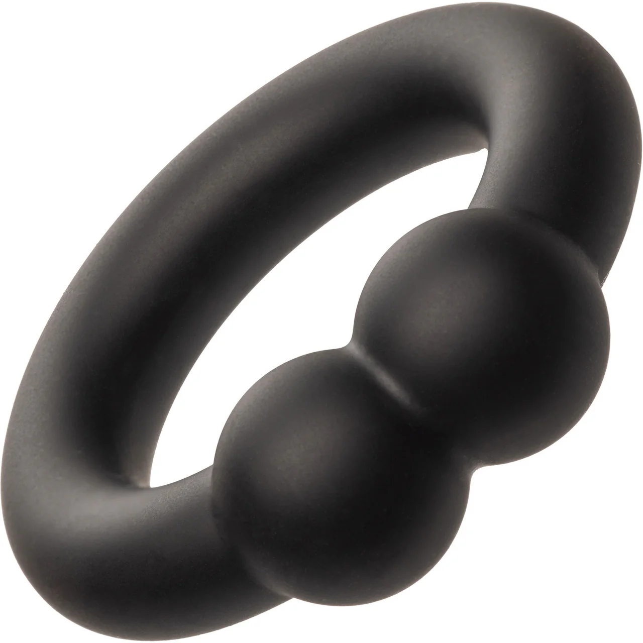 Alpha Liquid Silicone Muscle Cock Ring By CalExotics - Black - Image 3