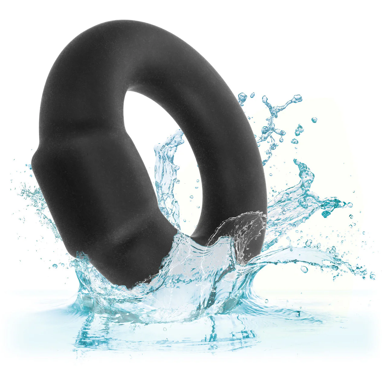 Alpha Liquid Silicone Optimum Cock Ring By CalExotics - Black - Image 5
