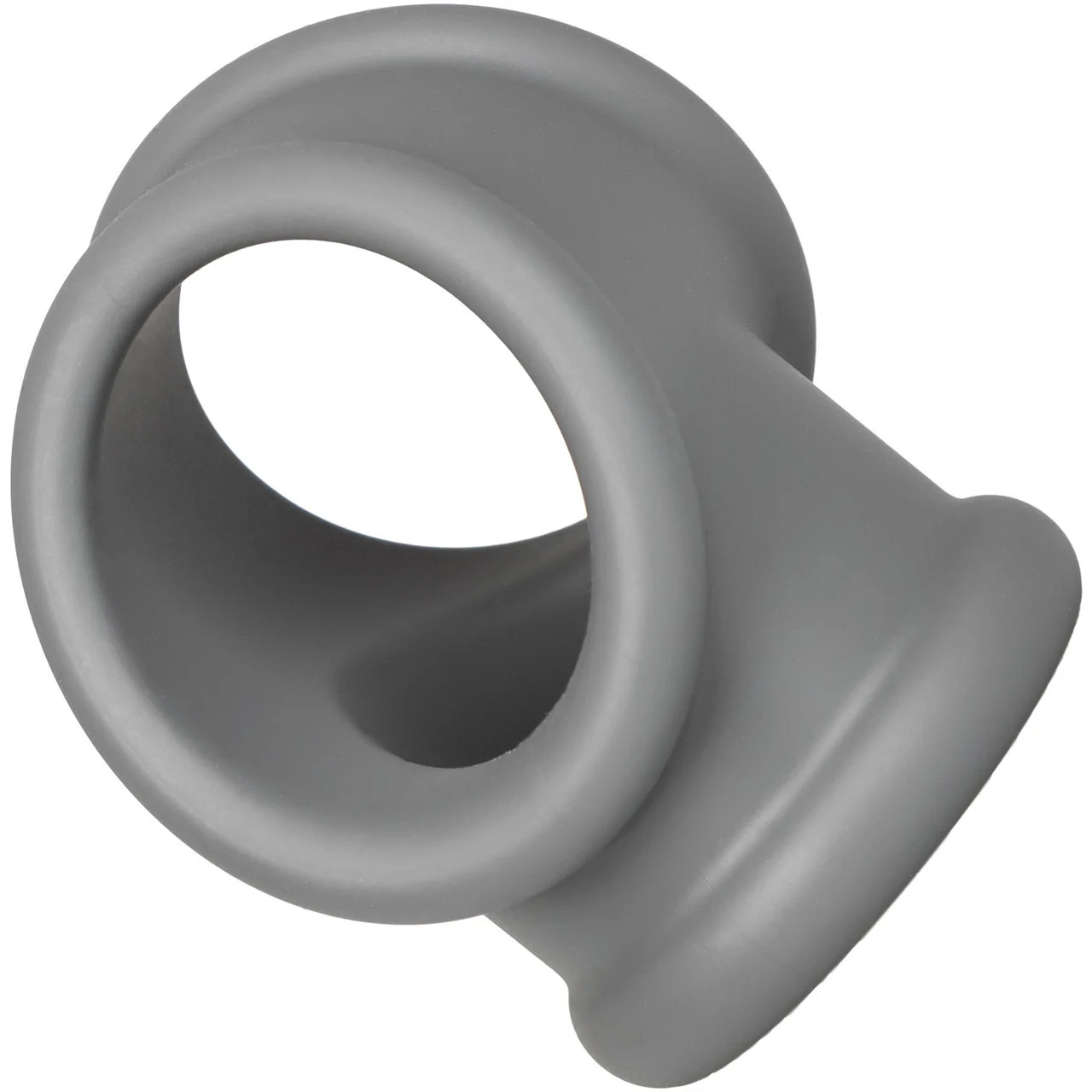 Alpha Liquid Silicone Precision Cock & Balls Ring By CalExotics - Grey - Image 5