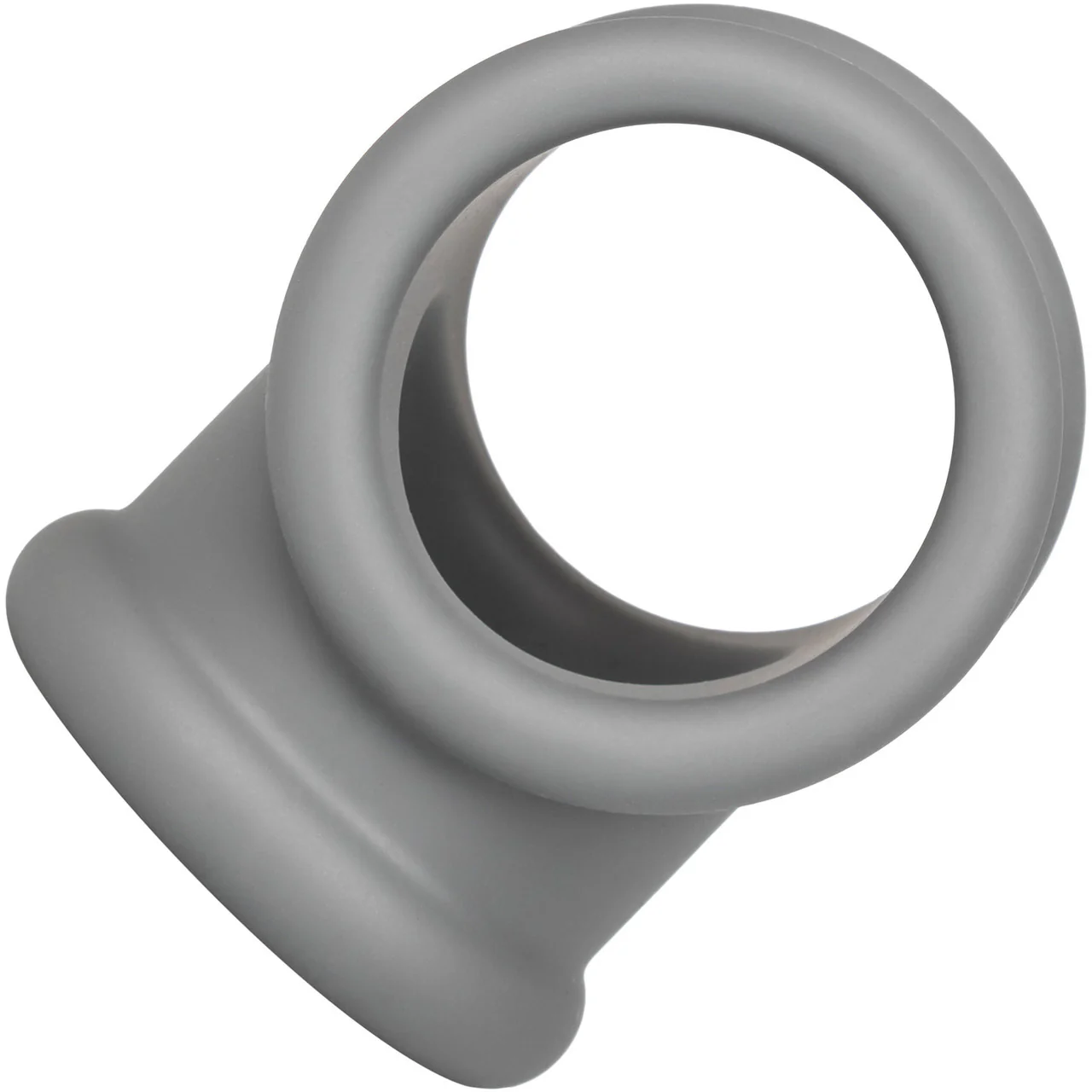 Alpha Liquid Silicone Precision Cock & Balls Ring By CalExotics - Grey - Image 8