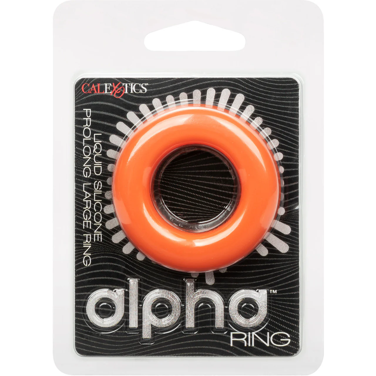 Alpha Liquid Silicone Prolong Large Cock Ring By CalExotics - Orange - Image 10
