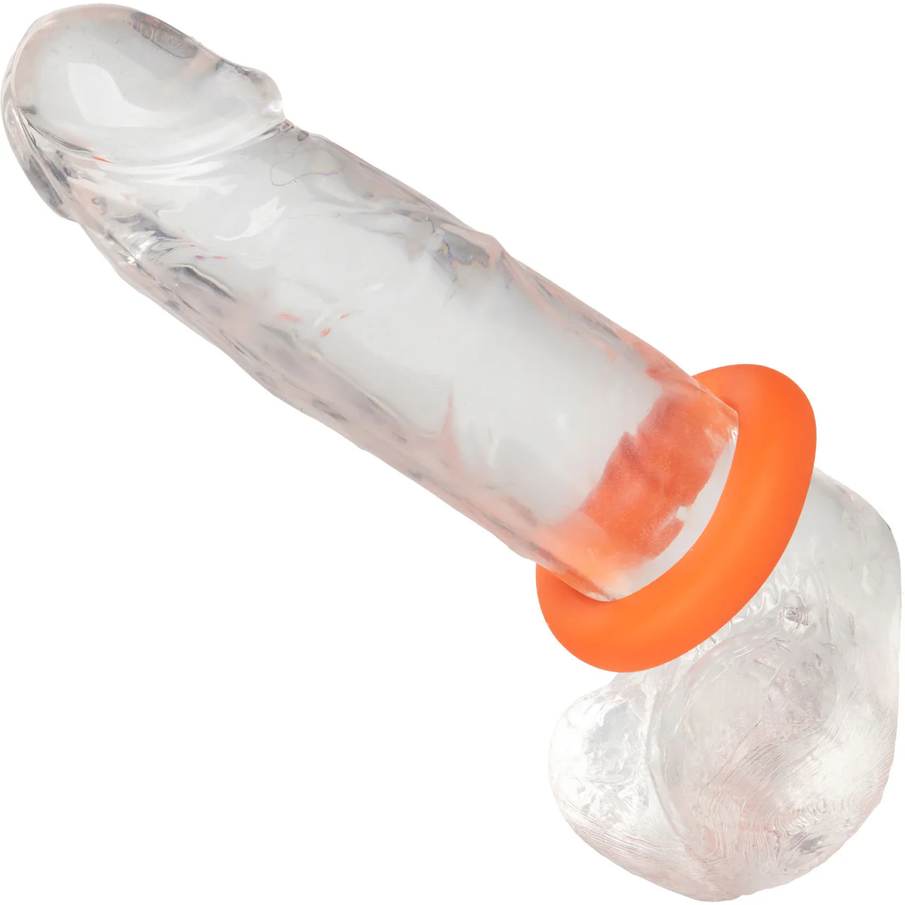 Alpha Liquid Silicone Prolong Large Cock Ring By CalExotics - Orange - Image 2