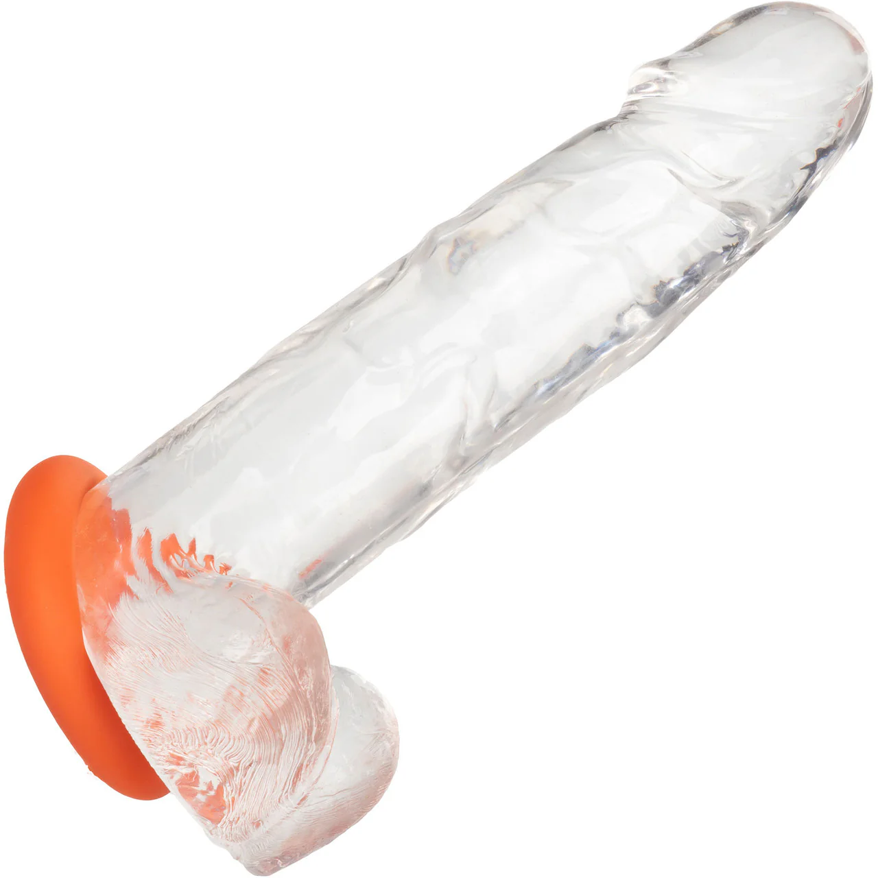 Alpha Liquid Silicone Prolong Large Cock Ring By CalExotics - Orange - Image 4