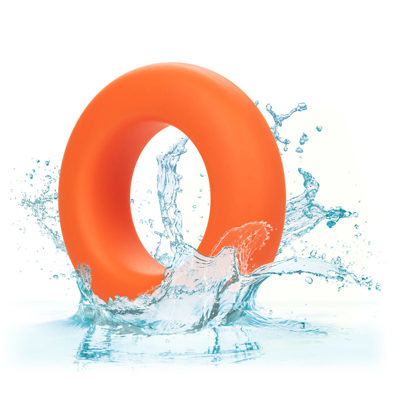 Alpha Liquid Silicone Prolong Large Cock Ring By CalExotics - Orange - Image 7