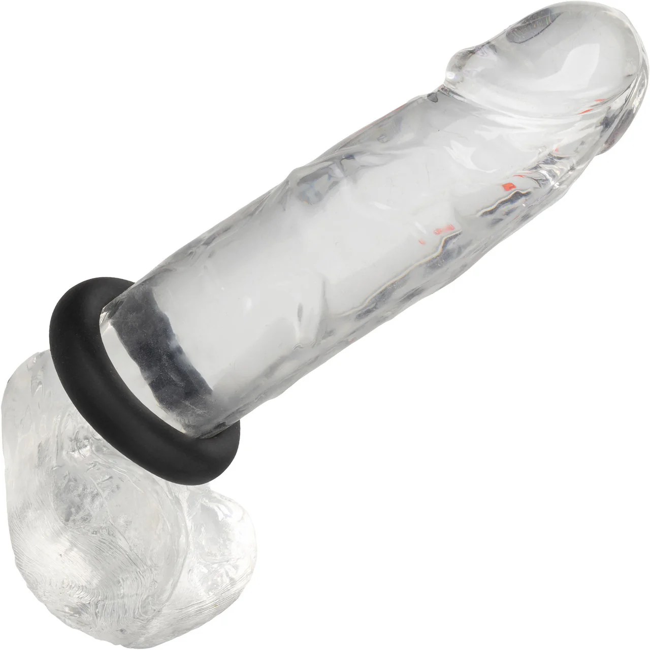 Alpha Liquid Silicone Prolong Medium Cock Ring By CalExotics - Black - Image 2