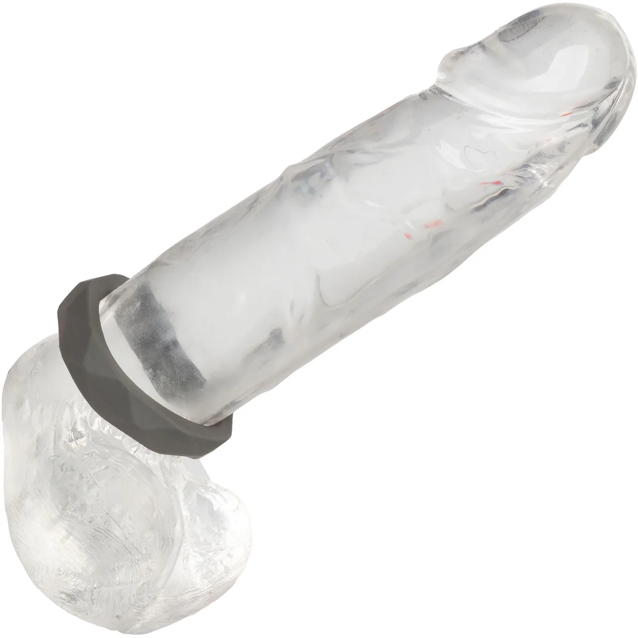 Alpha Liquid Silicone Prolong Prismatic Cock Ring By CalExotics - Gray - Image 2